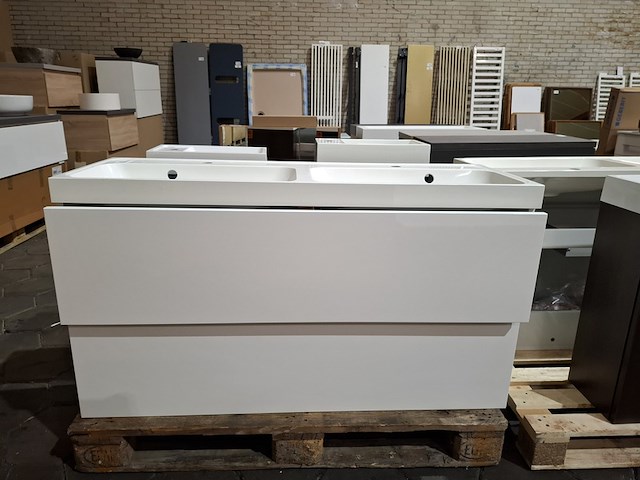 Badmeubel glans wit - afbeelding 1 van  9