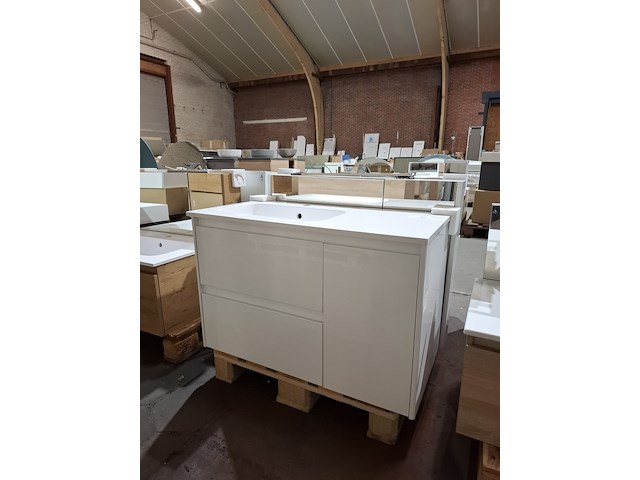 Badmeubel glans wit - afbeelding 1 van  14