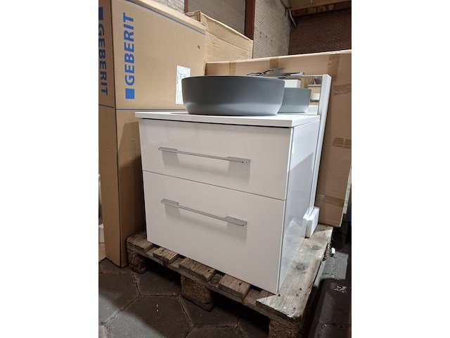 Badmeubel glans wit - afbeelding 1 van  13