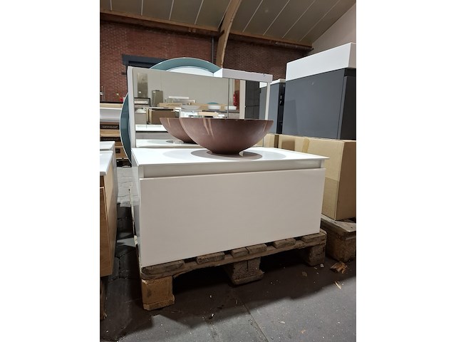 Badmeubel glans wit - afbeelding 1 van  13