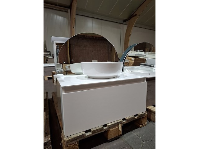 Badmeubel glans wit - afbeelding 1 van  12