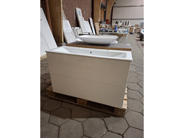 Badmeubel glans wit - afbeelding 1 van  9