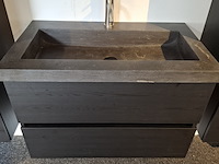 Badmeubel, hr badmeubel, lorencio, black oak - afbeelding 23 van  23