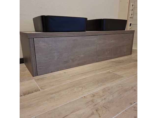 Badmeubel hr badmeubelen, bloxx, concrete oak - afbeelding 3 van  10