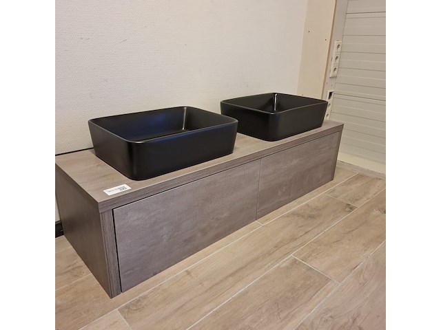 Badmeubel hr badmeubelen, bloxx, concrete oak - afbeelding 4 van  10