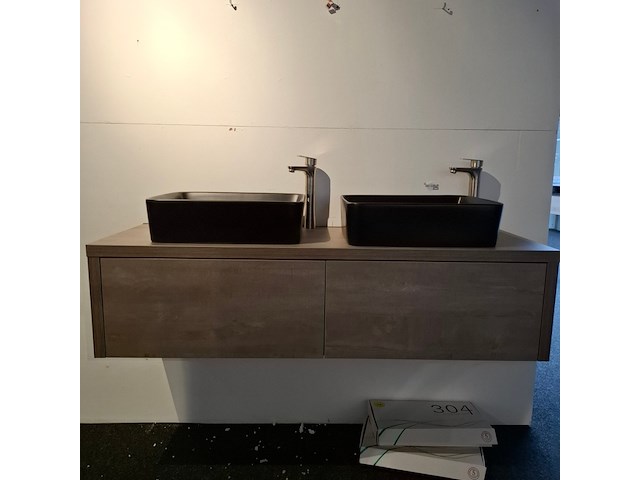 Badmeubel hr badmeubelen, bloxx, concrete oak - afbeelding 1 van  14