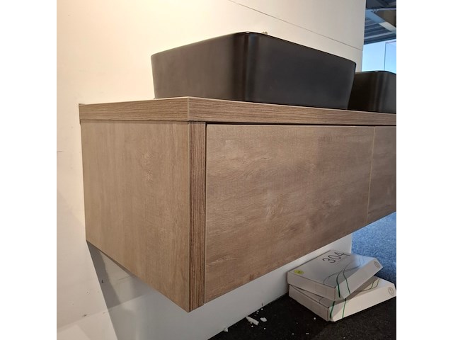 Badmeubel hr badmeubelen, bloxx, concrete oak - afbeelding 12 van  14