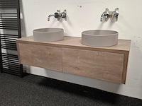 Badmeubel hr badmeubelen, bloxx, concrete oak - afbeelding 3 van  20
