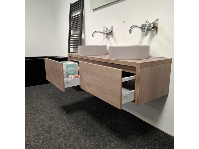 Badmeubel hr badmeubelen, bloxx, concrete oak - afbeelding 17 van  20