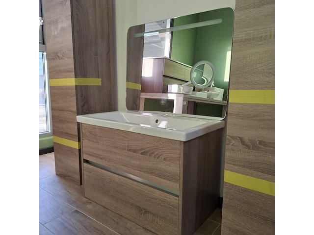 Badmeubel hr badmeubelen, como, grijs eiken - afbeelding 10 van  15