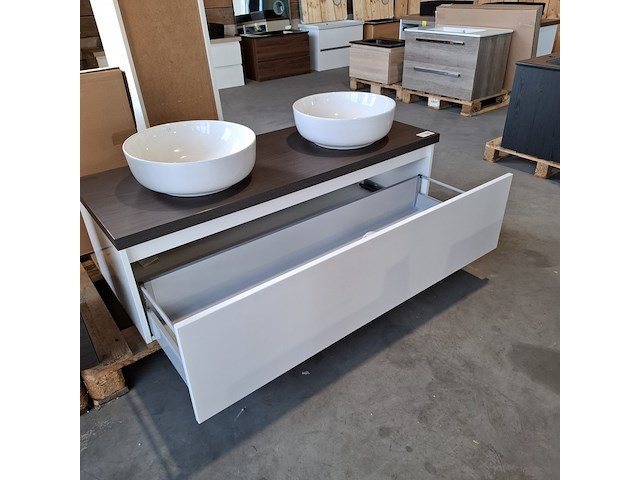 Badmeubel, hr badmeubelen, lorencio, glans wit - afbeelding 4 van  14