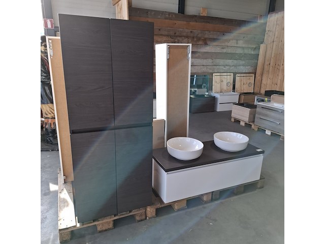 Badmeubel, hr badmeubelen, lorencio, glans wit - afbeelding 1 van  14