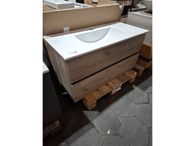 Badmeubel hr badmeubelen, lorencio, grijs eiken - afbeelding 5 van  12