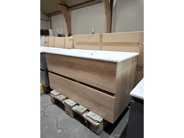 Badmeubel hr badmeubelen, lorencio, grijs eiken - afbeelding 3 van  9