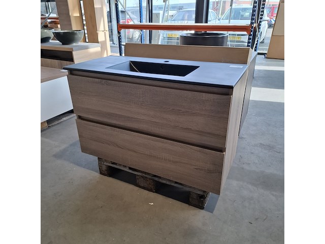 Badmeubel, hr badmeubelen, lorencio, grijs eiken - afbeelding 1 van  9