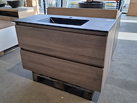 Badmeubel, hr badmeubelen, lorencio, grijs eiken - afbeelding 1 van  9