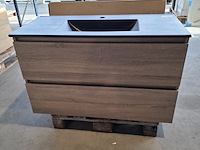 Badmeubel, hr badmeubelen, lorencio, grijs eiken - afbeelding 2 van  9