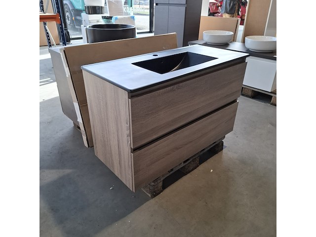 Badmeubel, hr badmeubelen, lorencio, grijs eiken - afbeelding 3 van  9