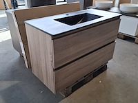 Badmeubel, hr badmeubelen, lorencio, grijs eiken - afbeelding 3 van  9