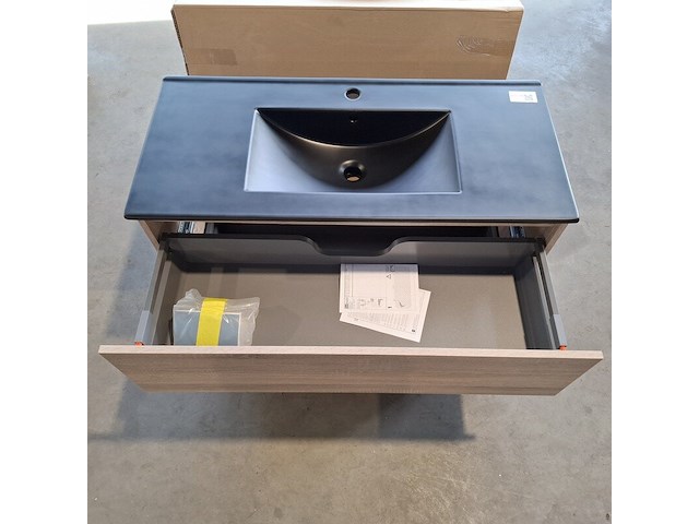 Badmeubel, hr badmeubelen, lorencio, grijs eiken - afbeelding 8 van  9