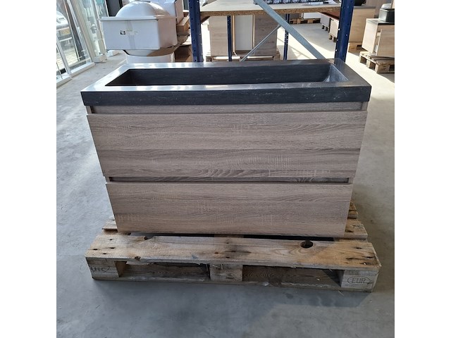 Badmeubel, hr badmeubelen, lorencio, grijs eiken - afbeelding 1 van  10