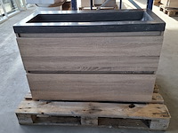 Badmeubel, hr badmeubelen, lorencio, grijs eiken - afbeelding 1 van  10