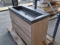 Badmeubel, hr badmeubelen, lorencio, grijs eiken - afbeelding 3 van  10