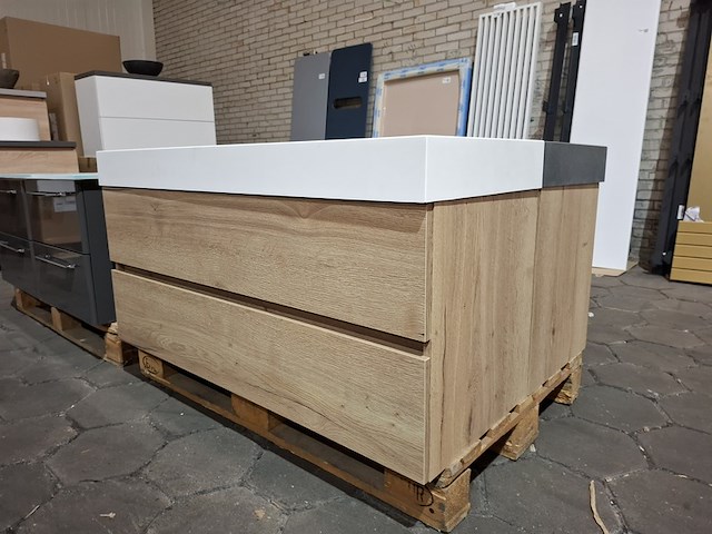 Badmeubel hr badmeubelen, natuur eiken - afbeelding 3 van  10