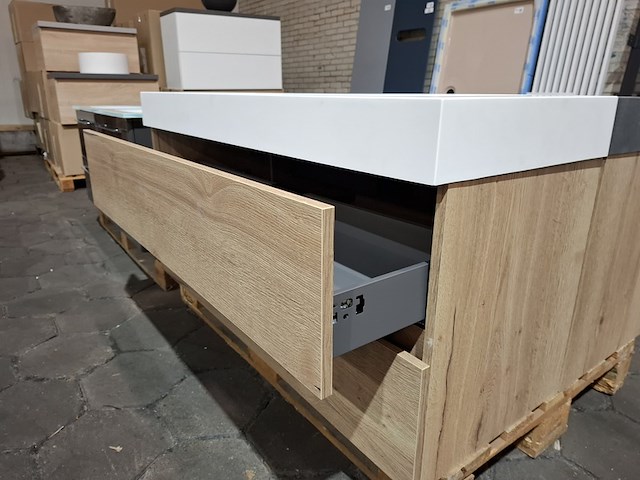 Badmeubel hr badmeubelen, natuur eiken - afbeelding 5 van  10