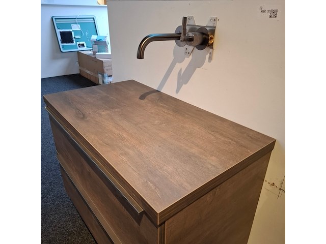 Badmeubel hr badmeubelen, pulse, concrete oak - afbeelding 3 van  14