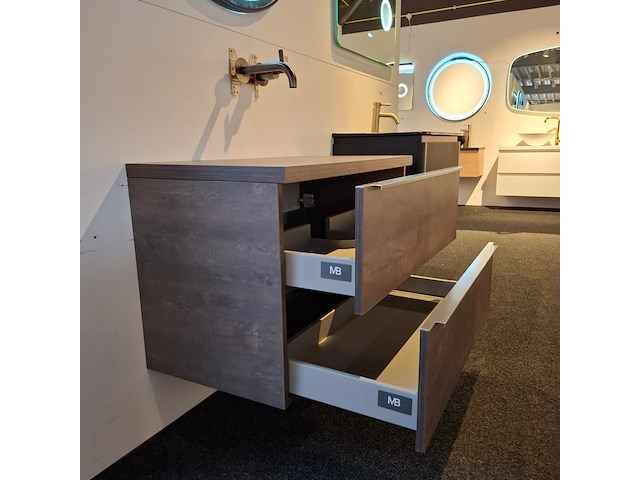 Badmeubel hr badmeubelen, pulse, concrete oak - afbeelding 10 van  14