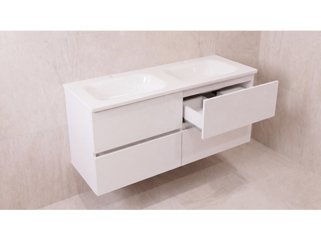 Badmeubel, kraftbad, berlin 120cm, wit - afbeelding 3 van  3