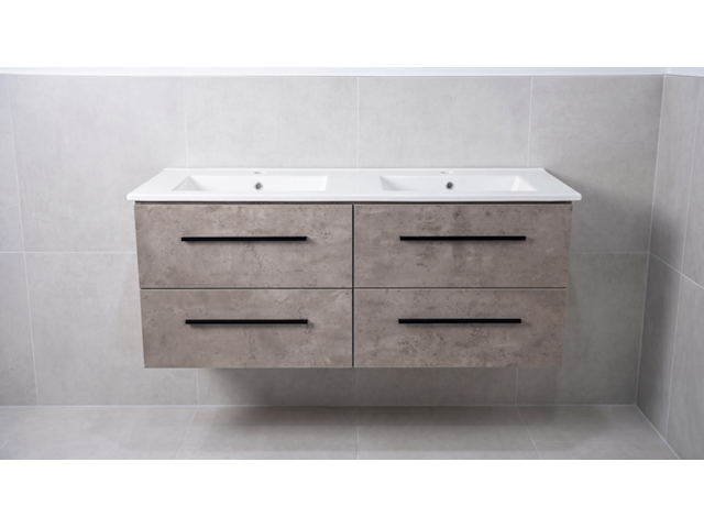 Badmeubel, kraftbad, hannover 120cm, grijs - afbeelding 1 van  3