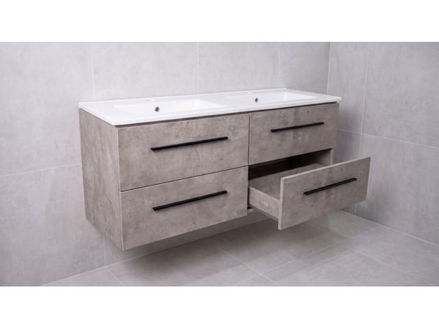 Badmeubel, kraftbad, hannover 120cm, grijs - afbeelding 3 van  3