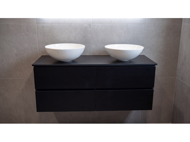 Badmeubel, kraftbad, keulen 120cm, zwart - afbeelding 1 van  3