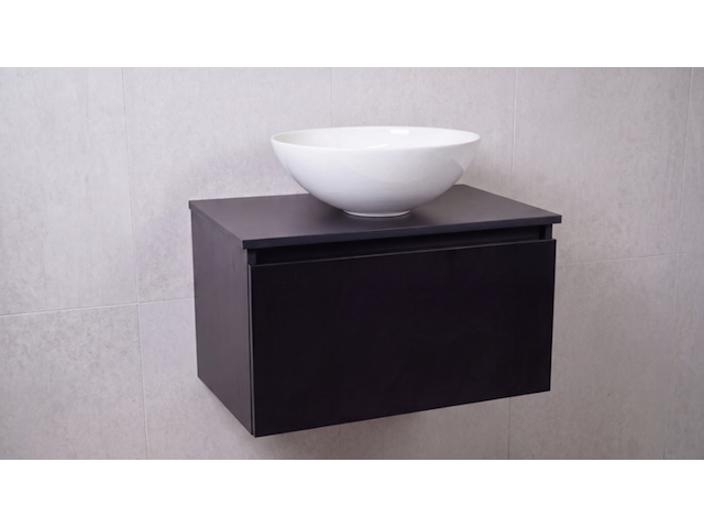 Badmeubel, kraftbad, münchen 60cm, zwart - afbeelding 2 van  3