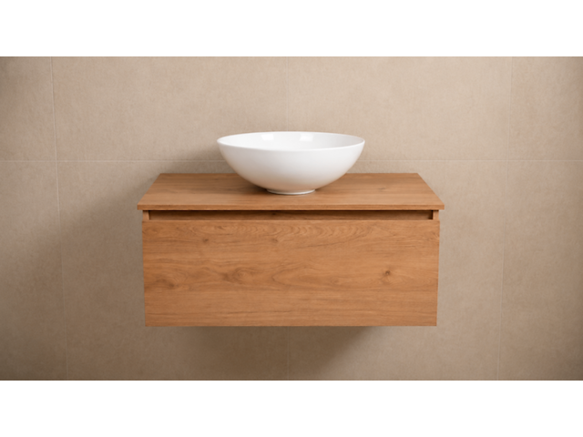 Badmeubel, kraftbad, münchen 80cm, hout - afbeelding 1 van  2