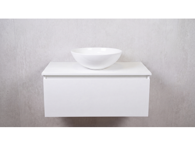 Badmeubel, kraftbad, münchen 80cm, wit - afbeelding 1 van  3