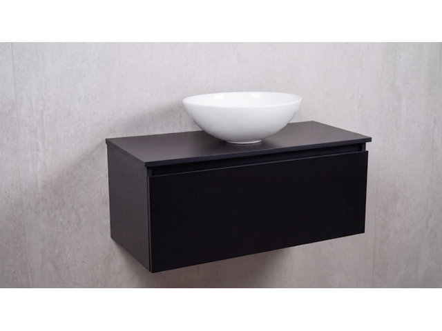 Badmeubel, kraftbad, münchen 80cm, zwart - afbeelding 3 van  3