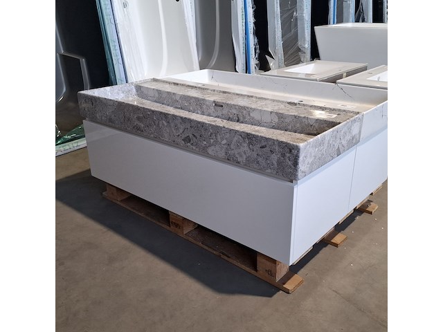 Badmeubel, lanesco, glans wit - afbeelding 1 van  7