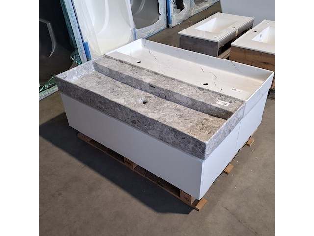 Badmeubel, lanesco, glans wit - afbeelding 2 van  7