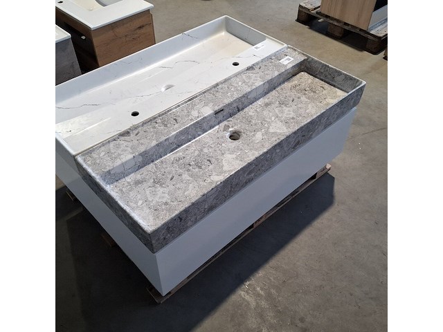 Badmeubel, lanesco, glans wit - afbeelding 5 van  7