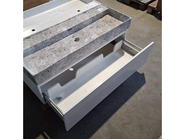 Badmeubel, lanesco, glans wit - afbeelding 7 van  7