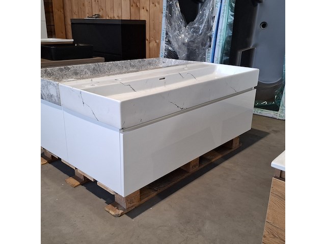 Badmeubel, lanesto, glans wit - afbeelding 1 van  6