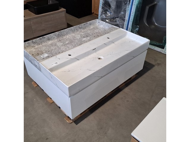 Badmeubel, lanesto, glans wit - afbeelding 2 van  6