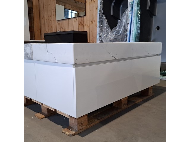 Badmeubel, lanesto, glans wit - afbeelding 3 van  6