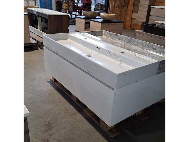 Badmeubel, lanesto, glans wit - afbeelding 4 van  6