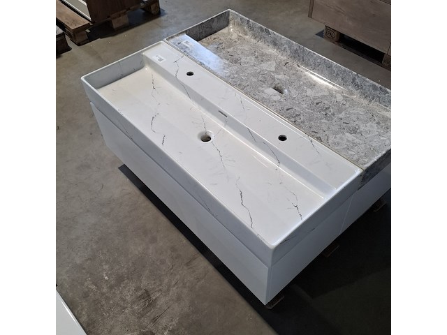 Badmeubel, lanesto, glans wit - afbeelding 5 van  6