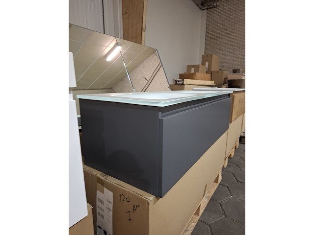 Badmeubel mat antraciet - afbeelding 10 van  16