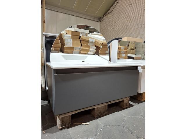 Badmeubel mat antraciet - afbeelding 1 van  11